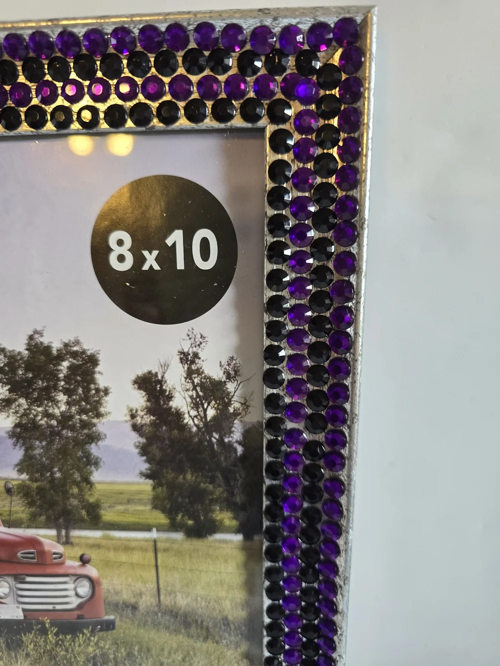 Purple Black 8x10 Photo Frame New Handmade